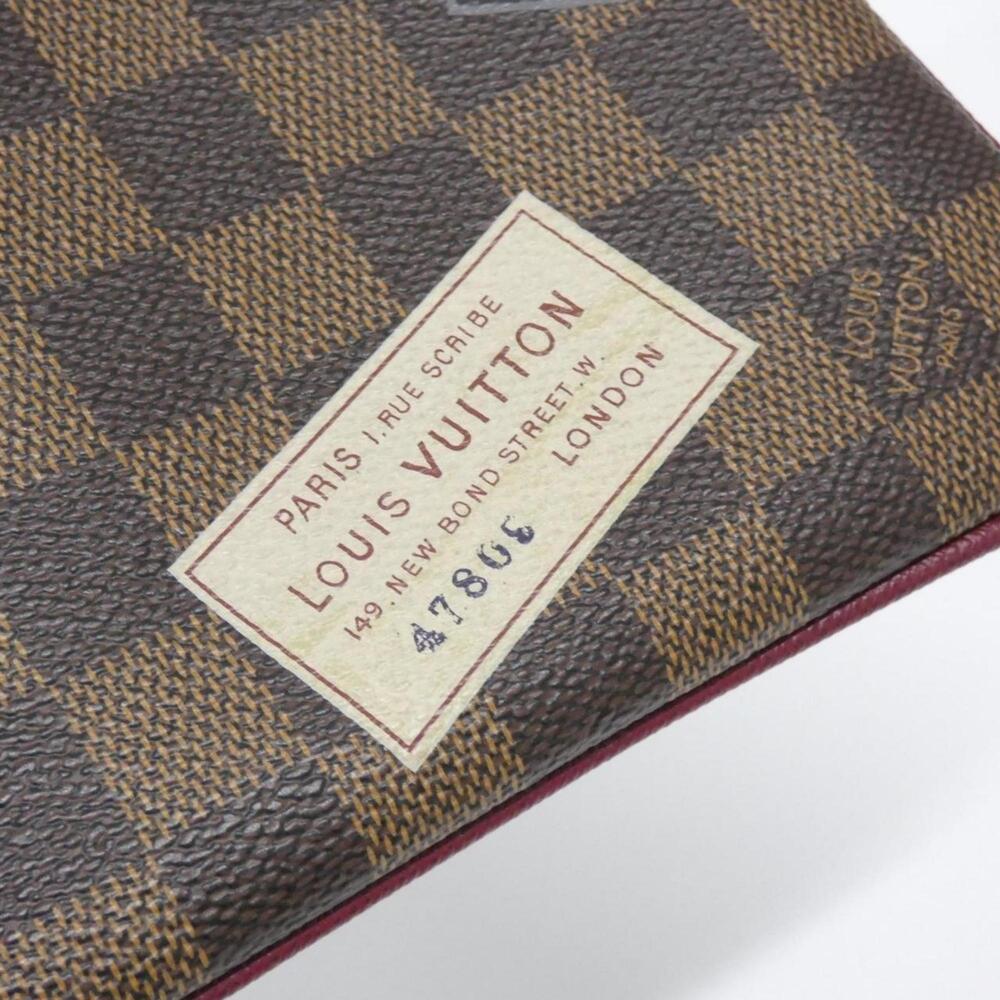 LOUIS VUITTON Authentic Brown Damier Pochette Pouch - Picture 5 of 8